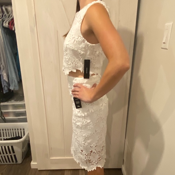 Lulus Look at Me Wow White Lace 2 Piece - Picture 2 of 4
